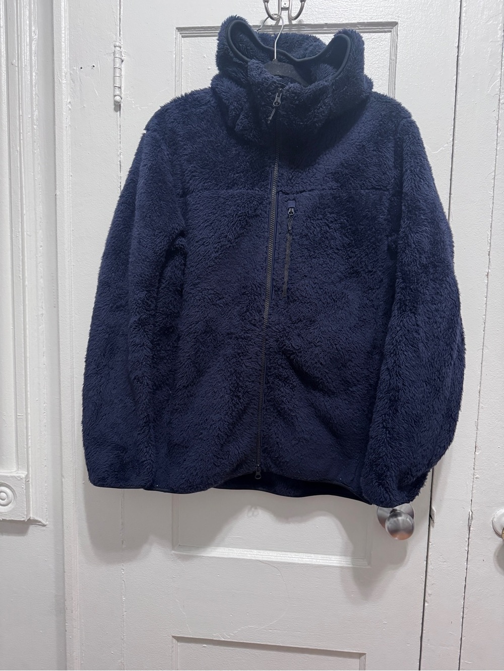 Uniqlo Navy Blue Plush Fleece Full-Zip Jacket